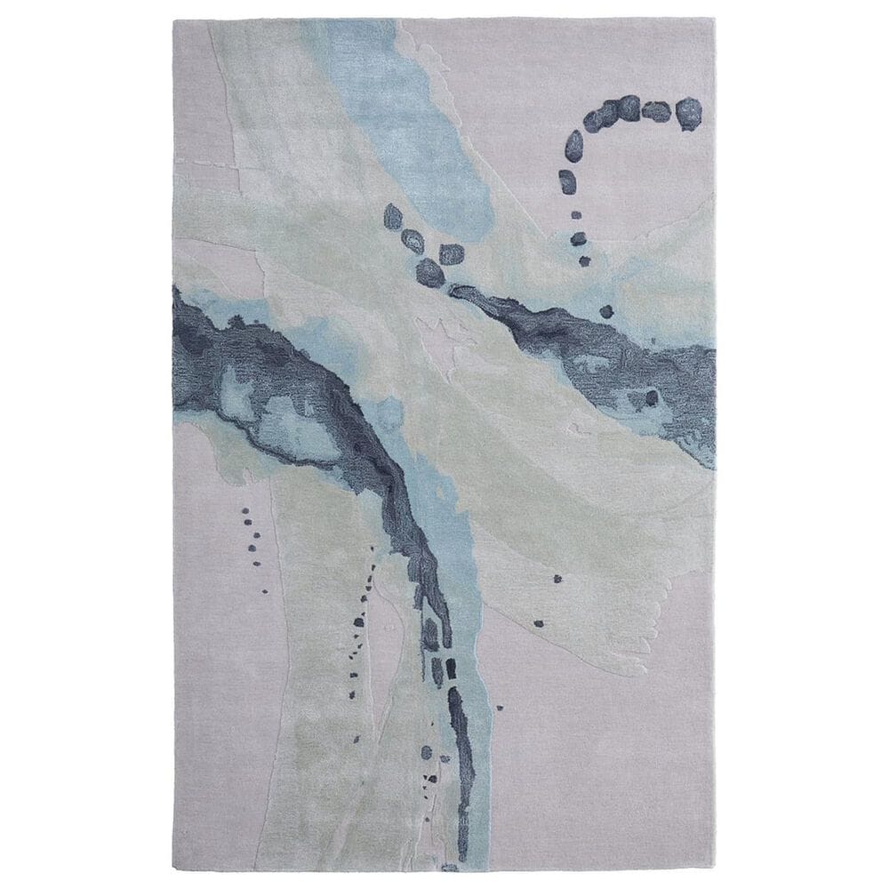Feizy Rugs Kawai 10" x 14" Green and Blue Area Rug, , large
