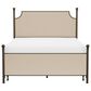 Richlands Furniture McArthur Queen Metal and Upholstered Poster Bed in Brown and Bronze, , large