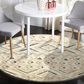 L&R Resources Sinuous Geometric Motif 6" Round Cream, Blue and Gray Area Rug, , large