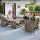 HOMLUX 4-Piece Patio Conversation Set in Black, , large