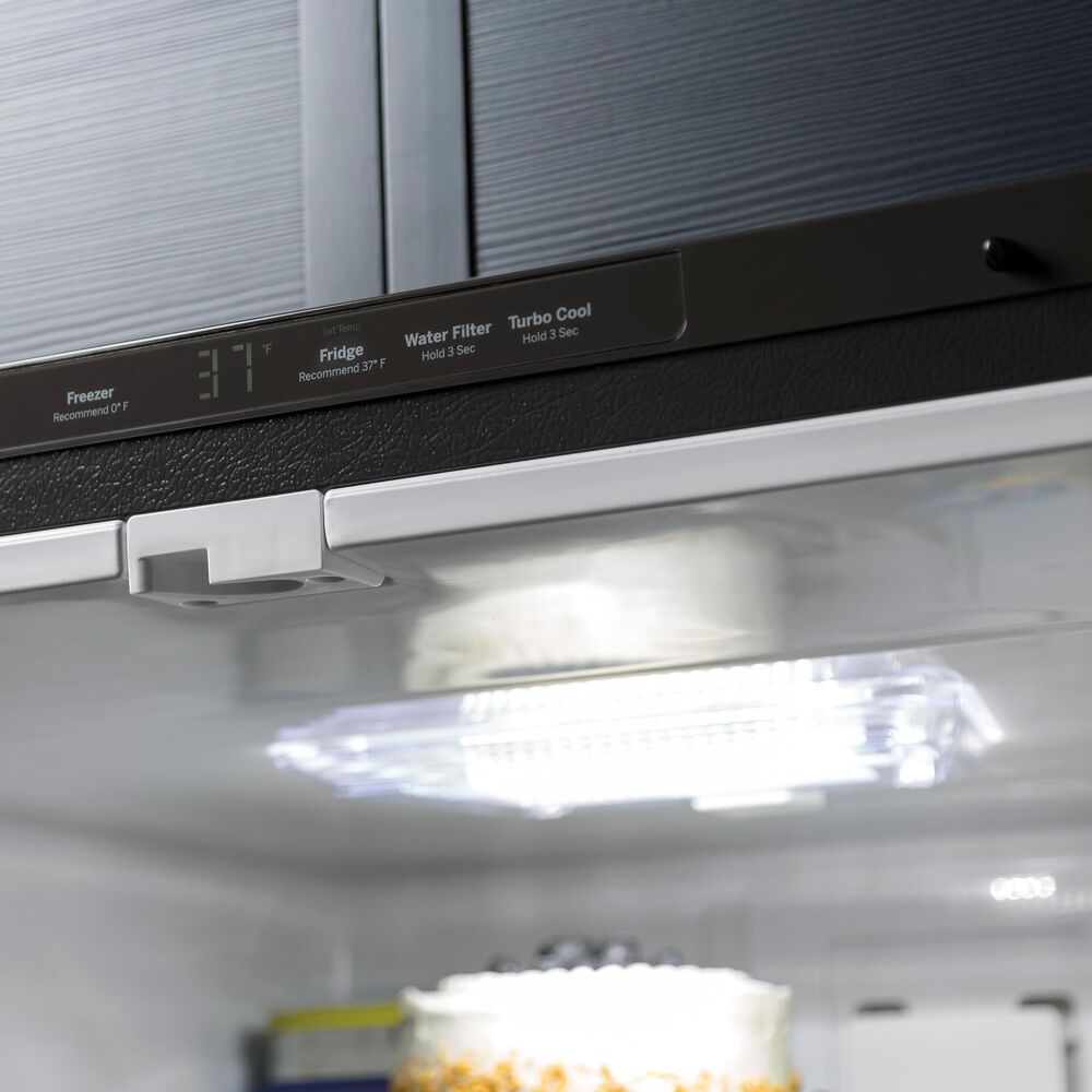 GE Appliances 18.6 Cu. Ft. Counter-Depth French-Door Refrigerator in White, , large
