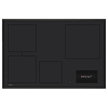 Wolf 30" Electric Induction Cooktop with Brushed Stainless Steel Frame in Black, , large