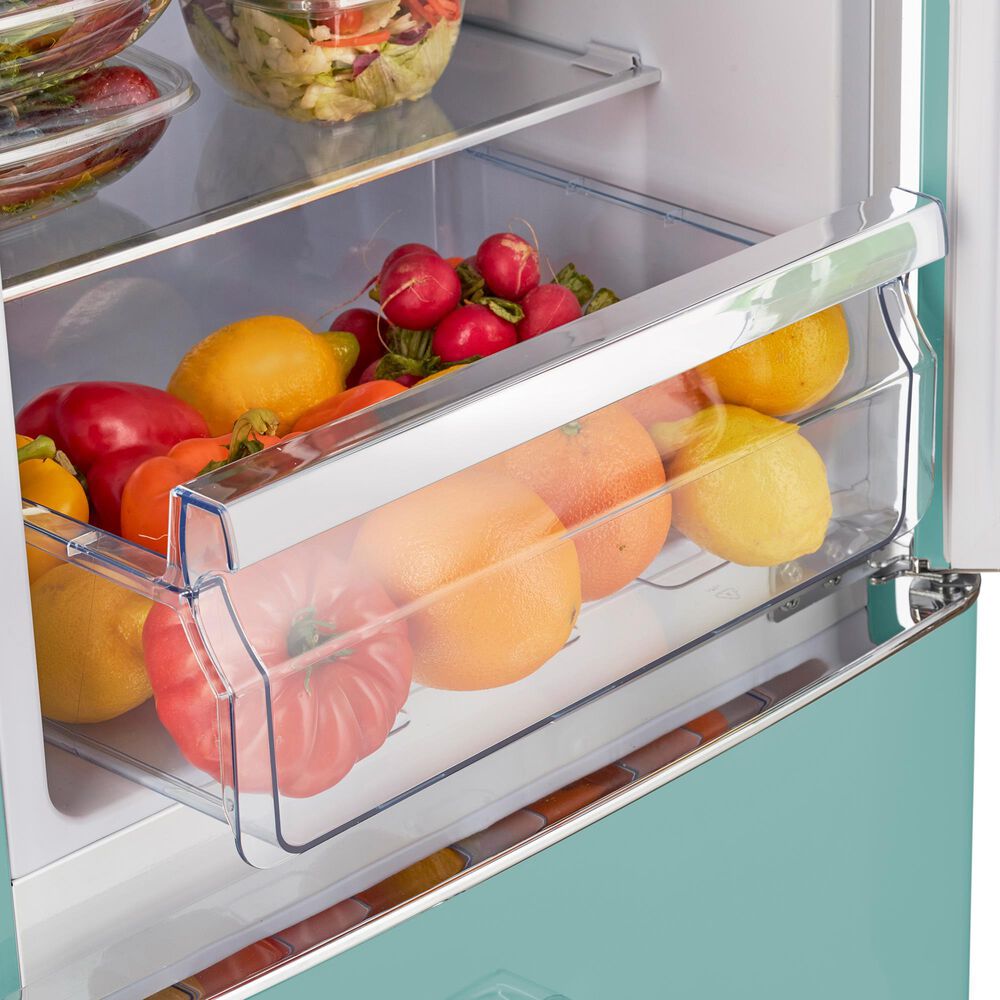 Unique Appliances Classic Retro 9 Cu. Ft. Bottom Freezer Regfrigerator In Ocean Mist Turquoise, , large