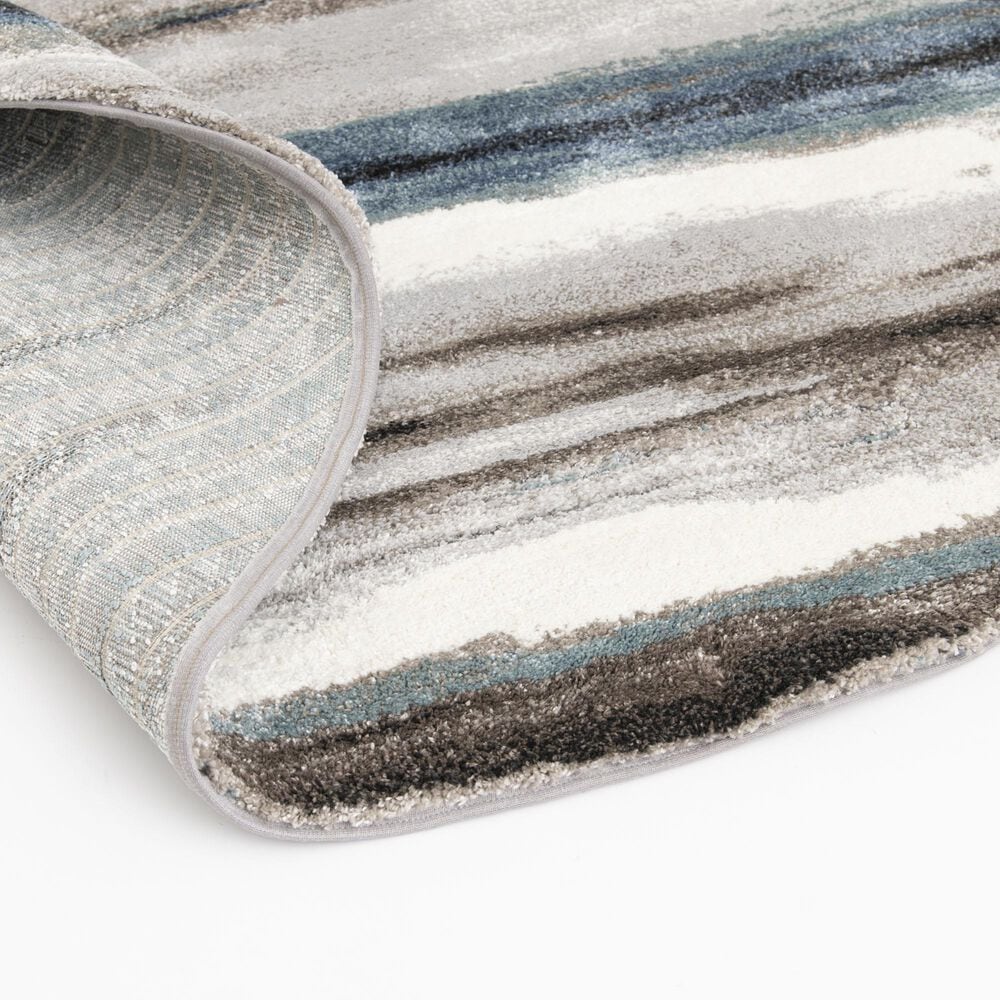 Central Oriental Structures Torrent Maisie Dusk and Multicolor 7&#39;10&quot; Round Area Rug, , large
