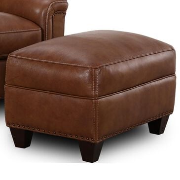 Sienna Designs Leather Ottoman in Tumbleweed, , large
