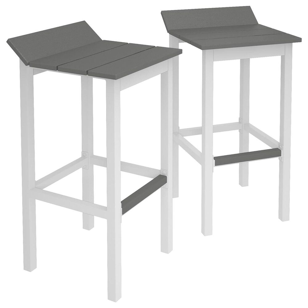 DHP Ariesa Patio Barstool in White/Gray (Set of 2), , large
