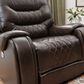 Linon Home Decor Barrett Power Glider Recliner in Rich Brown, , large