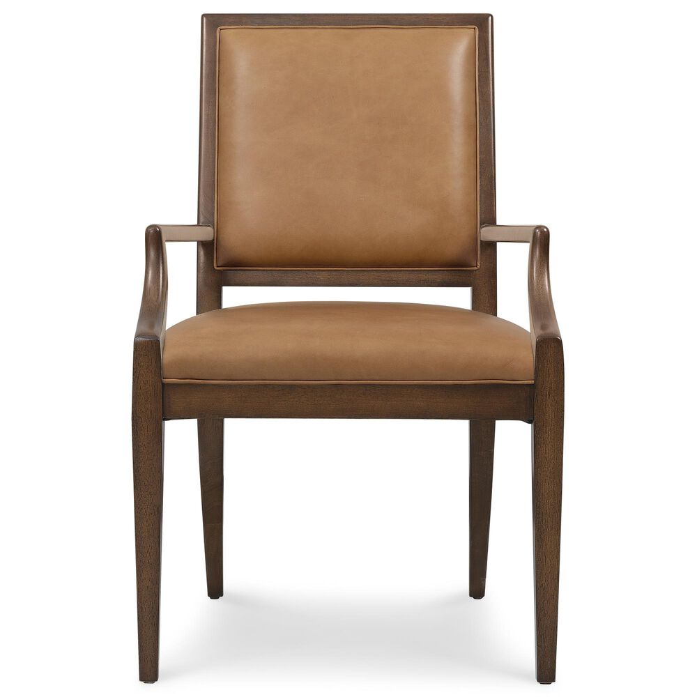 Hooker Furniture Archives Arm Chair with Dark Blond Upholstered in Classic Walnut, , large