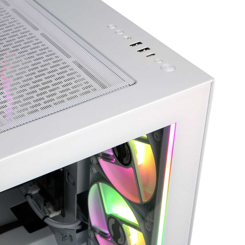 CyberPowerPC Gamer Xtreme Gaming Desktop | Intel Core Ultra 5 225F - 16GB RAM - NVIDIA GeForce RTX 5060 Graphics - 2TB SSD in White, , large