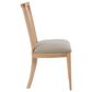 Linon Home Decor Bailey Side Chair with Beige Fabric Cushion Seat in Natural, , large