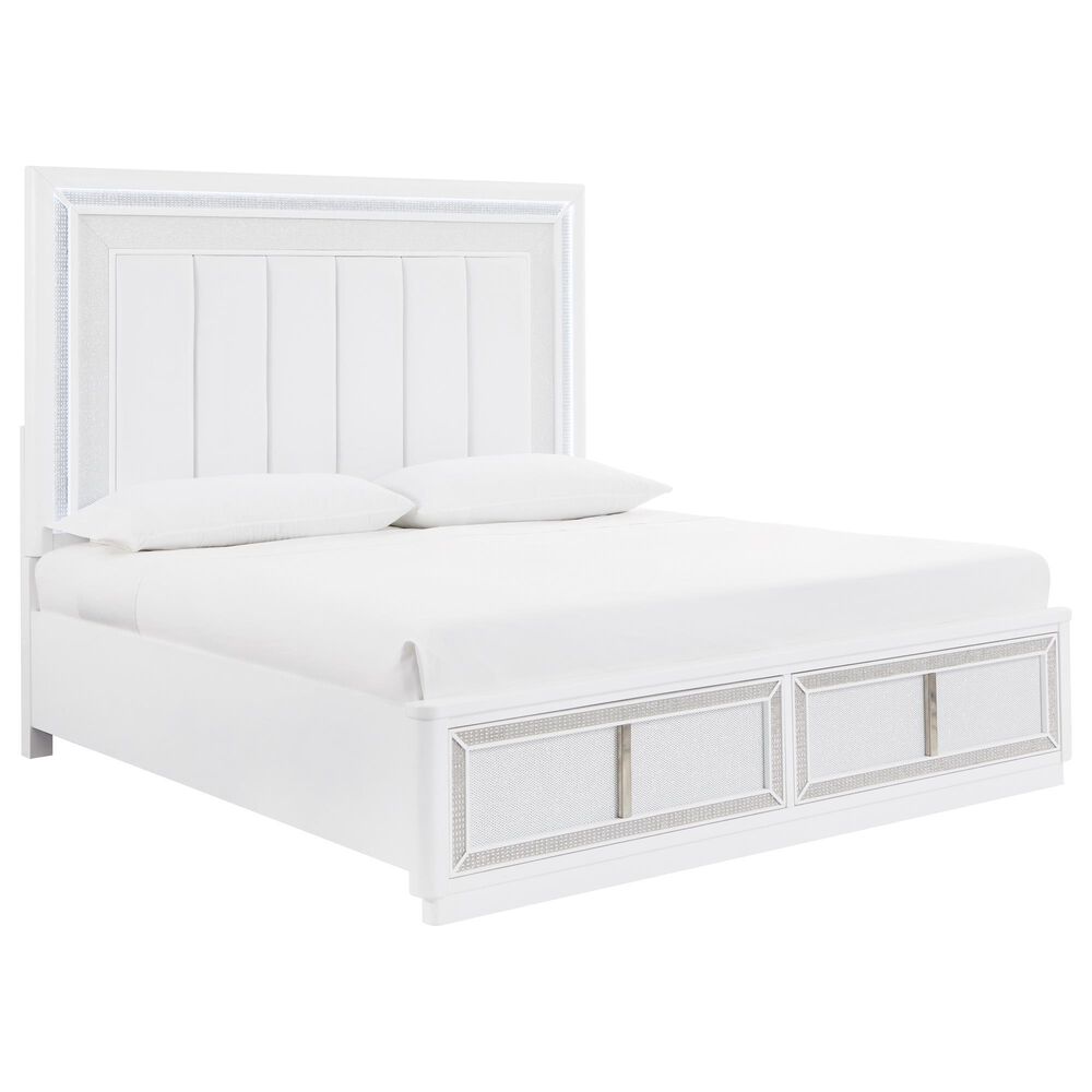 Millenium Chalanna 4-Piece California King Bedroom Set in White Lacquer, , large