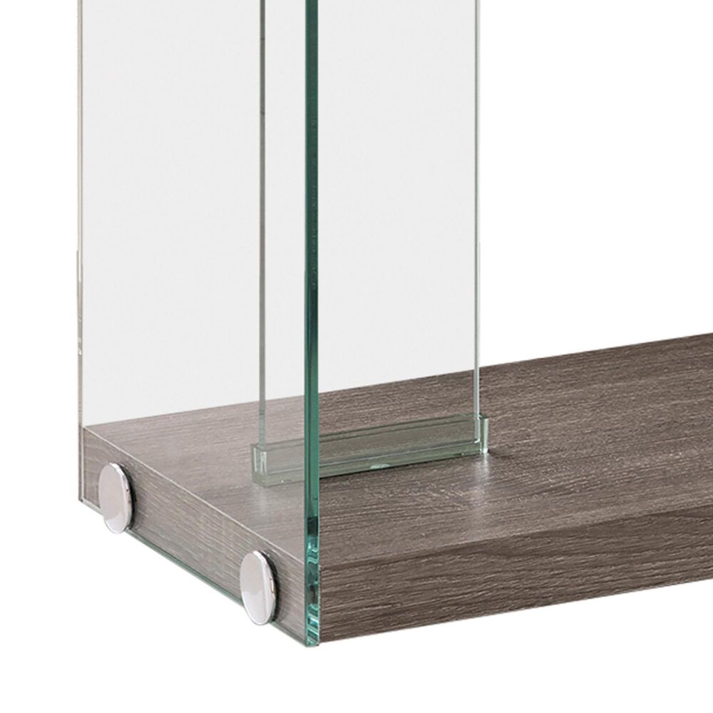 Pacific Landing Accent Table in Weathered Grey and Clear, , large