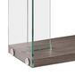 Pacific Landing Accent Table in Weathered Grey and Clear, , large