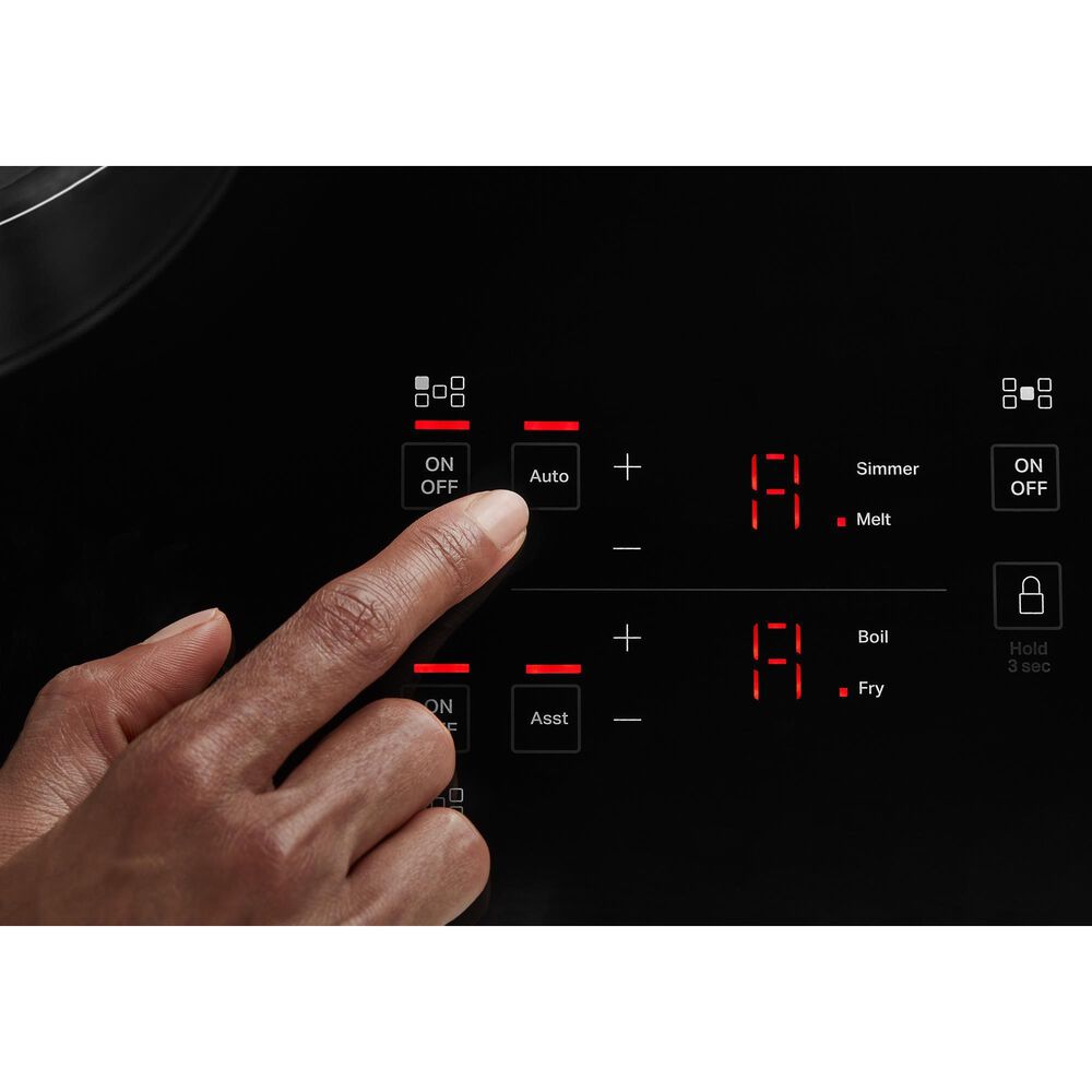 KitchenAid 36&quot; Built-In Electric Induction Cooktop in Black, , large