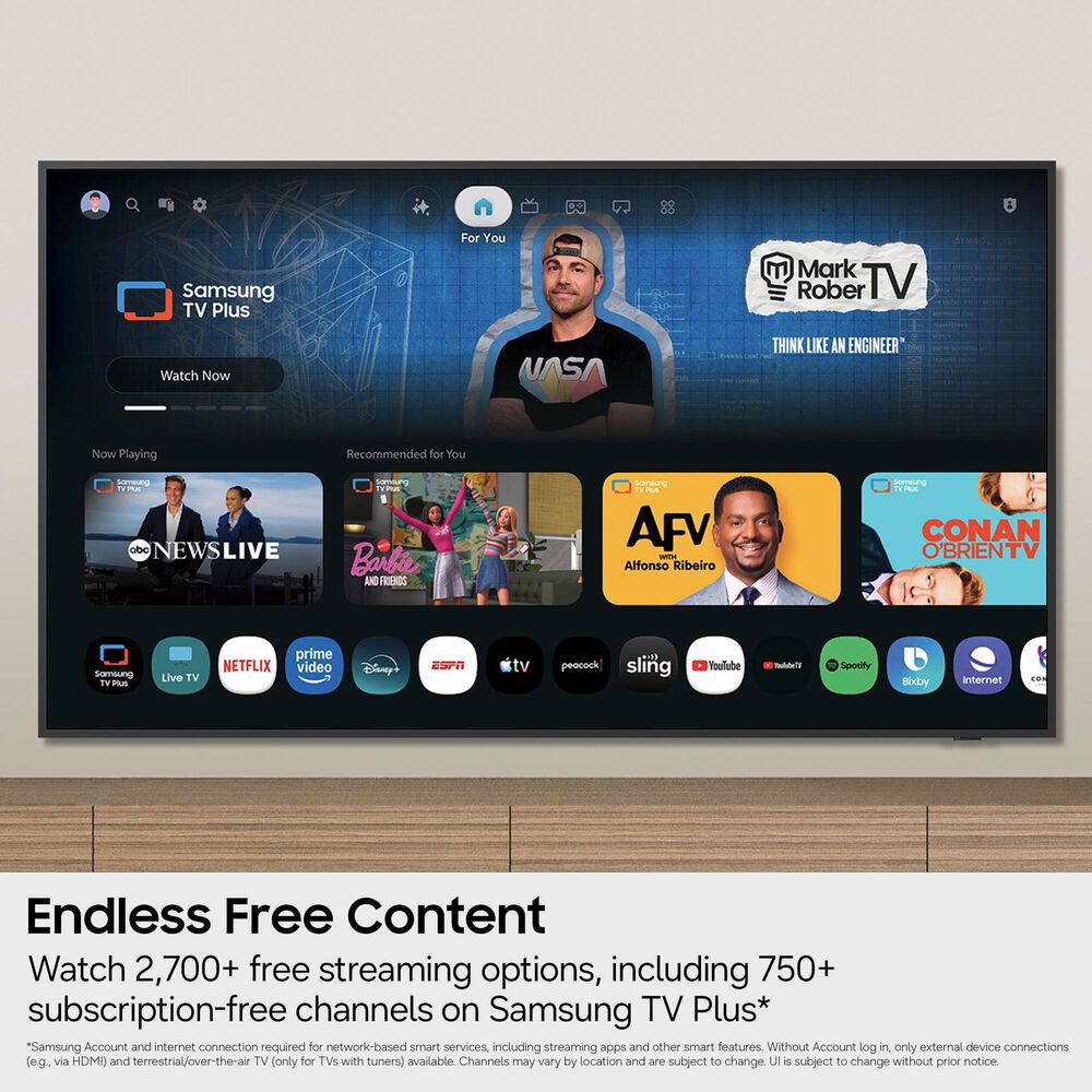 Samsung 55" Class The Frame QLED 4K Vision AI in Black - Smart TV, , large