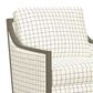 Emerald Home Furnishings Cecily Swivel Accent Chair in Charcoal Windowpane, , large