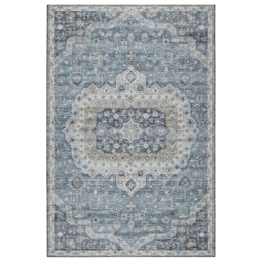 Dalyn Rug Company Tuscany 10" Round Blue Indoor/Outdoor Area Rug, , large