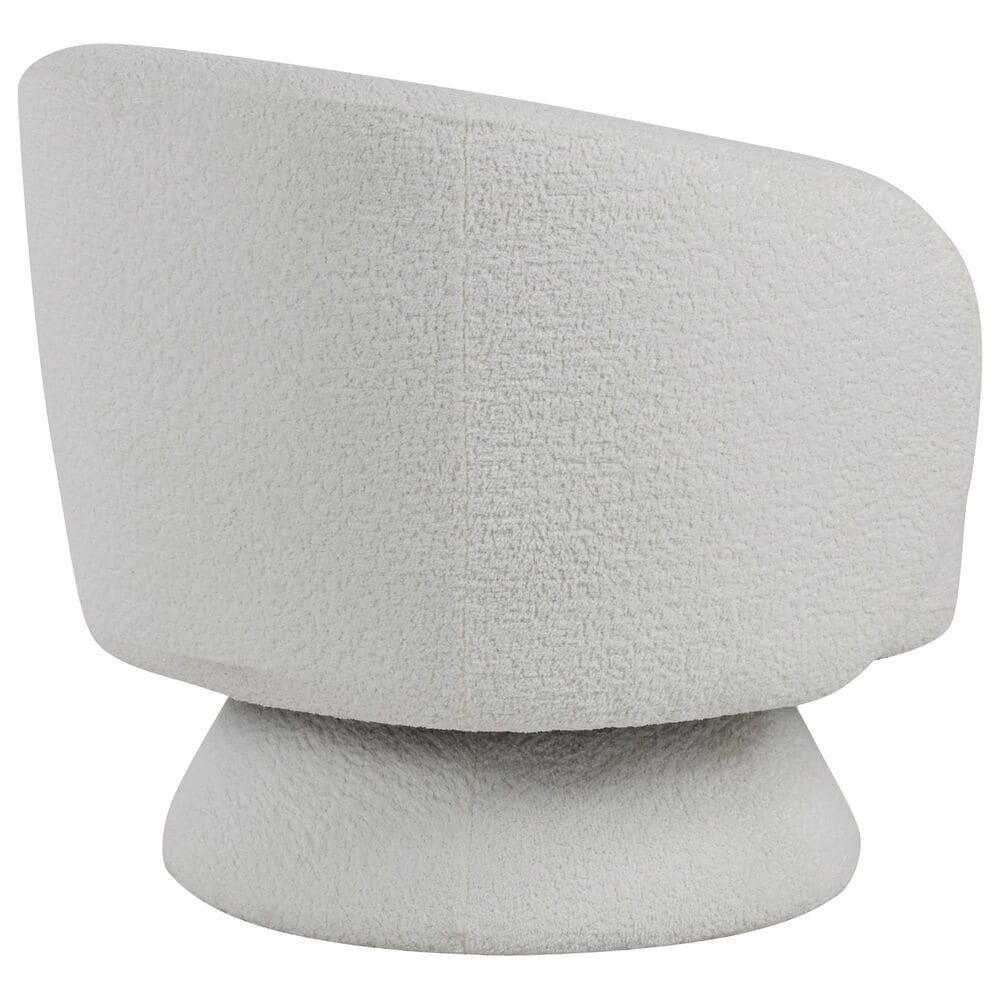 LumiSource Zara Swivel Accent Chair with Pillow in White, , large