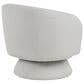 LumiSource Zara Swivel Accent Chair with Pillow in White, , large