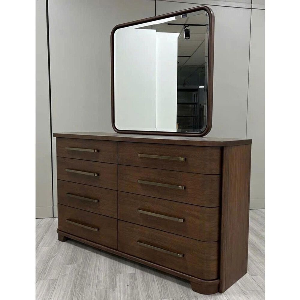 Riverside Furniture Delia 8-Drawer Dresser and Mirror in Nouveau Walnut, , large
