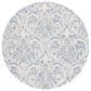 Safavieh Micro-Loop MLP532M 5" Round Blue and Ivory Area Rug, , large