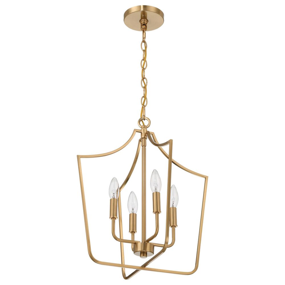 Creative Coop Constance 4-Light Candelabra Chandelier in Brushed Gold, , large