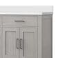 Lexora Home Abbey 72" Double Bathroom Vanity in Grey Oak with 2 cm White Cultured Marble Top, Rectangular Sinks and 34" Mirrors, , large