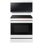 Samsung Bespoke 2-Piece Kitchen Package with 6.3 Cu. Ft. Slide-In Induction Range and 2.1 Cu. Ft. Over-the-Range Microwave in White, , large