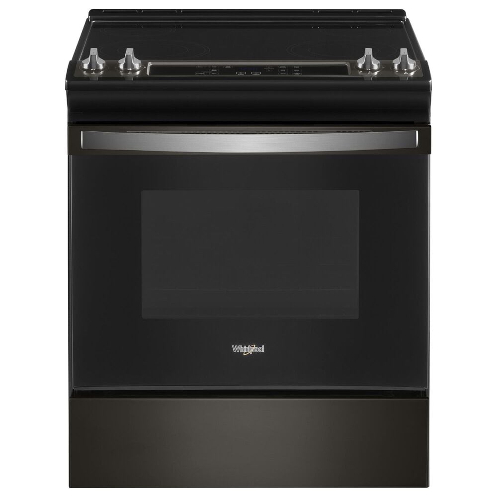 Whirlpool 4.8 Cu. Ft. Electric Range with Frozen Bake in Fingerprint Resistant Black Stainless Steel, , large