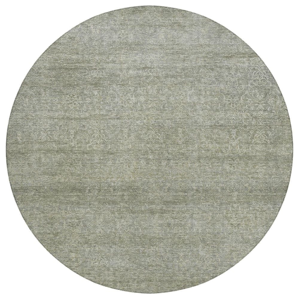 Dalyn Rug Company Burano BU1 8" Round Sage Indoor/Outdoor Area Rug, , large
