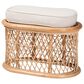 bali & pari Ladonna Ottoman Footstool with Natural Rattan in Neutral, , large