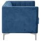 Morden Fort Channel Tufted Chair in Blue Velvet, , large