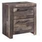 Ashley Derekson 2 Drawer Nightstand in Walnut and Gray, , large