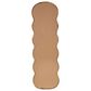 Maple and Jade 71" Wood Abstract Wavy Wall Mirror in Brown, , large