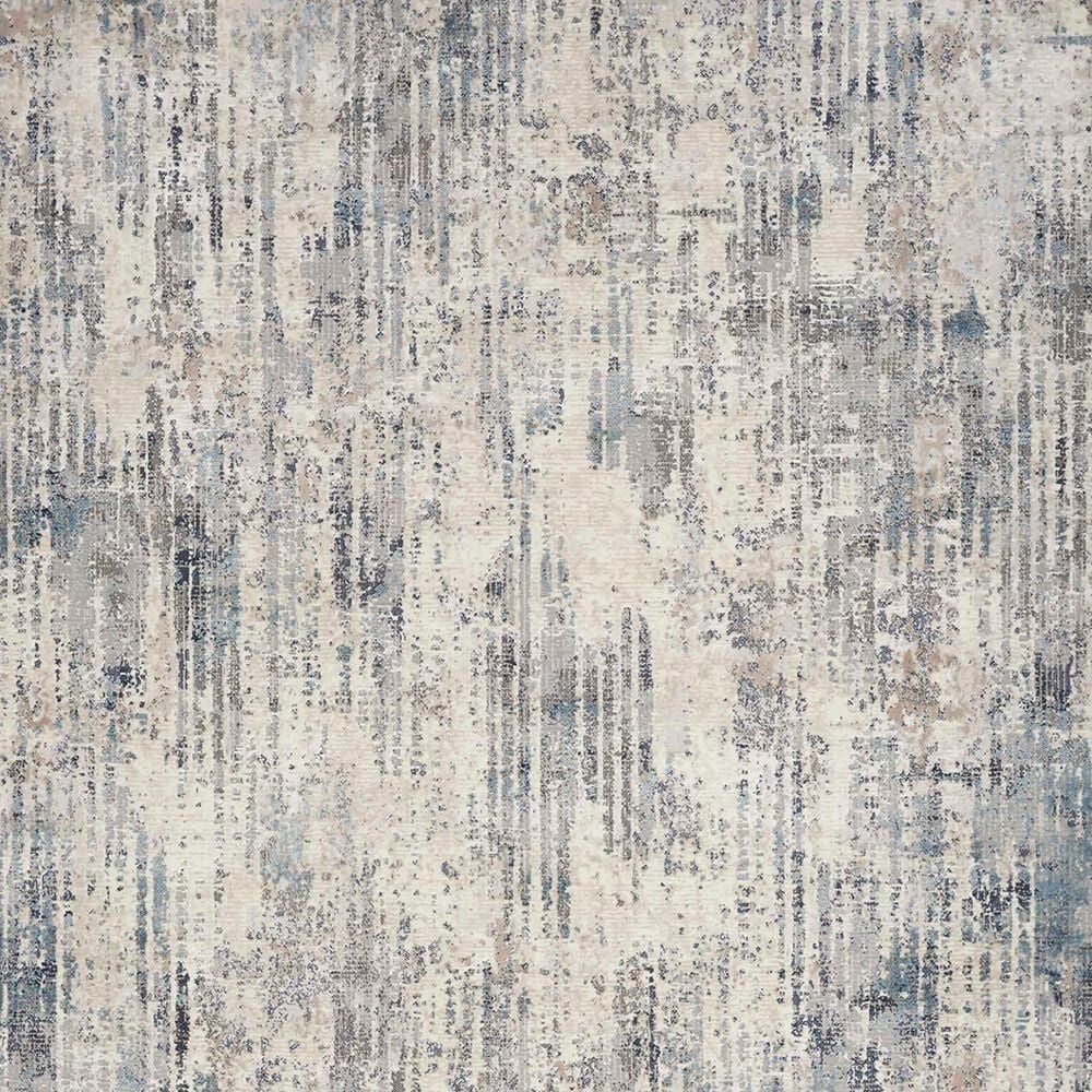 Nourison Infinity IFN04 7&#39;10&quot; x 9&#39;10&quot; Ivory, Grey and Blue Area Rug, , large