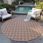 Dalyn Rug Company Marlo 8" Round Paprika Indoor/Outdoor Area Rug, , large