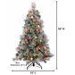 The Gerson Company 4.5" Pre-Lit Pine Artificial Christmas Tree with White LED Lights in Green, , large