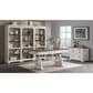 Hawthorne Furniture Drake 60" Writing Desk in Rustic White and French Oak, , large