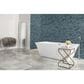 Dal-Tile Miramo Aqua 3" Fan Undulated on 13.25" x 12.75" Ceramic Mosaic Sheet, , large