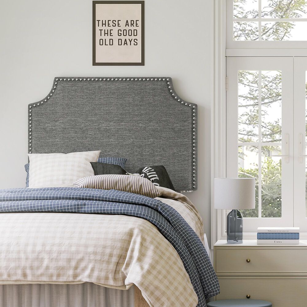 The Monday Company Twin Upholstered Headboard in Gray, , large