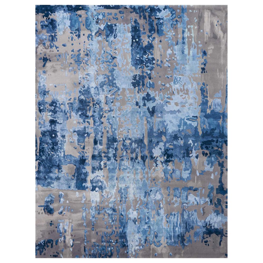 Nourison Prismatic PRS10 9"9" x 13"9" Blue and Grey Area Rug, , large