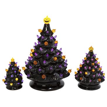 The Gerson Company Halloween Trees in Black (Set of 3), , large