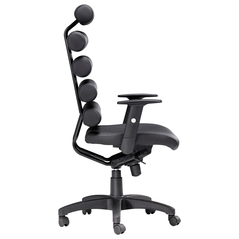 Zuo Modern Unico Office Chair in Black, , large