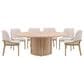 Blue Sun Designs Quintin and Jacquelyn 7-Piece Round Dining Set in Light Natural, , large