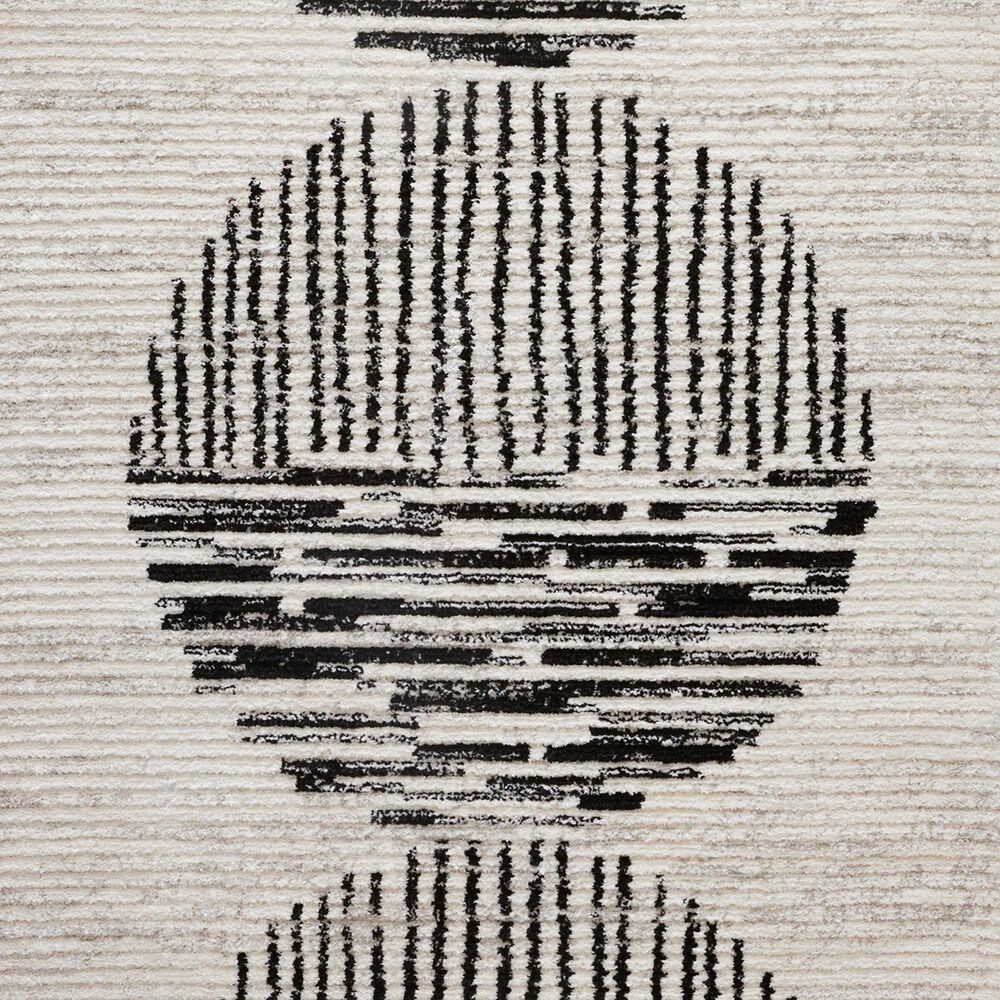 Central Oriental Etros Malva Beige and Black 7&#39;10&quot; x 9&#39;10&quot; Area Rug, , large