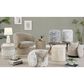 LumiSource Tahoe 18" Shag Storage Ottoman in Beige, , large