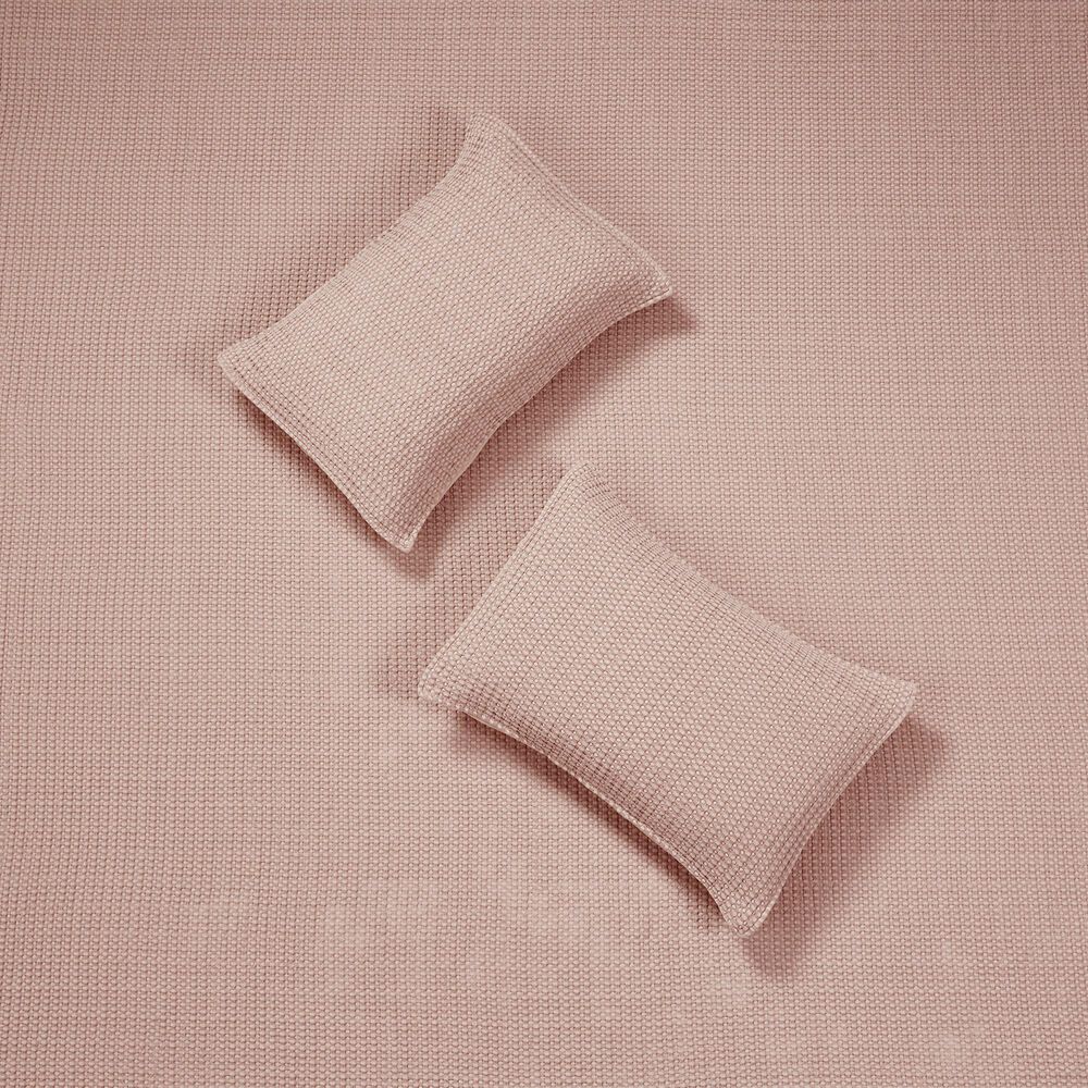 Levtex Mills Waffle 3-Piece Full/Queen Quilt Set in Blush, , large