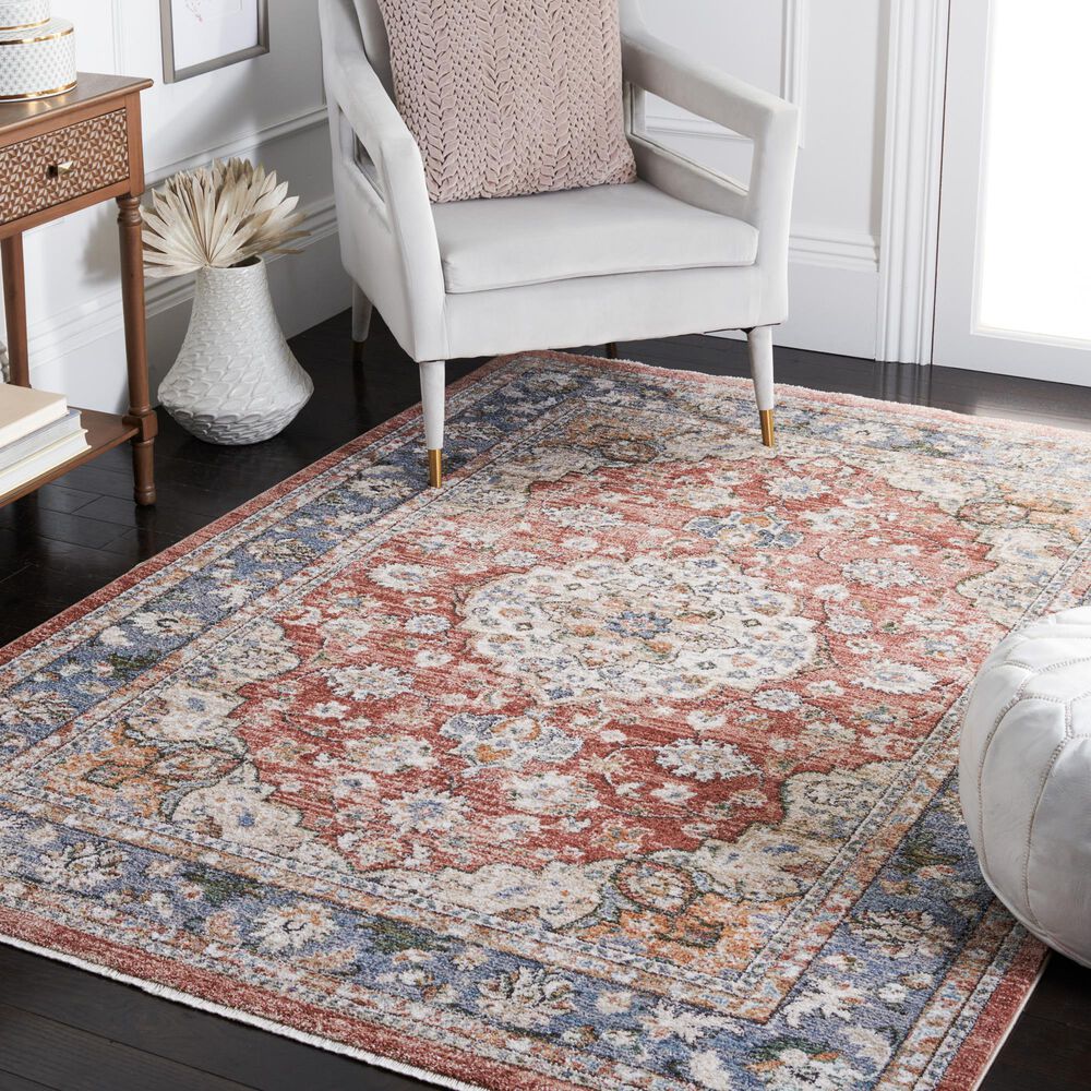 Safavieh Jasmine JSM317P 8&#39; x 10&#39; Rust and Blue Area Rug, , large