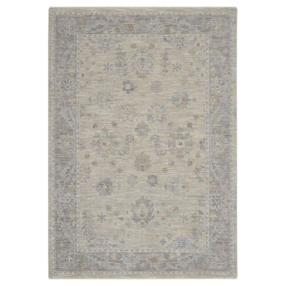 Nourison Infinite 5"3" x 7"8" Light Grey Area Rug, , large