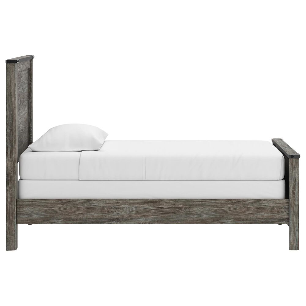 Ashley Frandern 4-Piece Twin Panel Bedroom Set in Rustic Warm Gray, , large